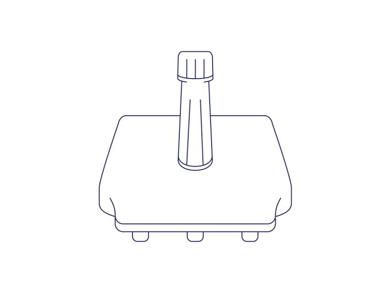 Concrete base 28 kg with wheels