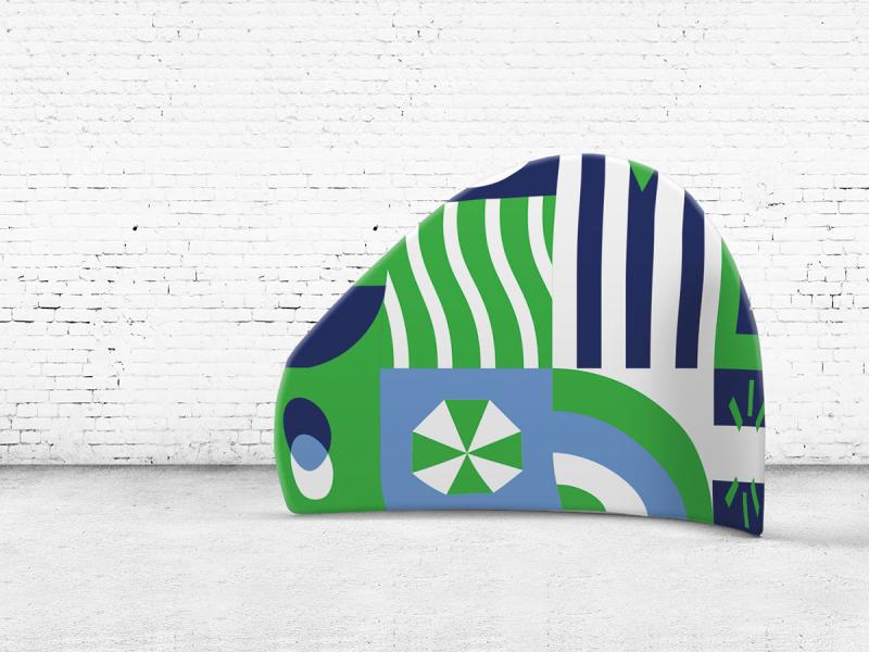 De Flexwall is de nieuwste generatie beurswanden met meesterlijk bedrukte textieldoeken in een slim aluminium profiel.