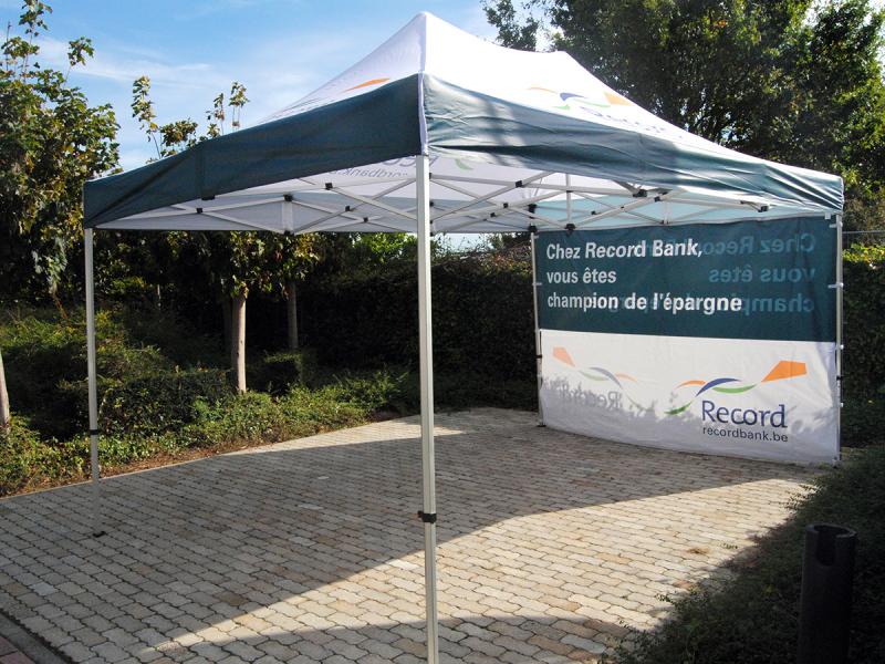 completely printed and branded canopy pop up tent