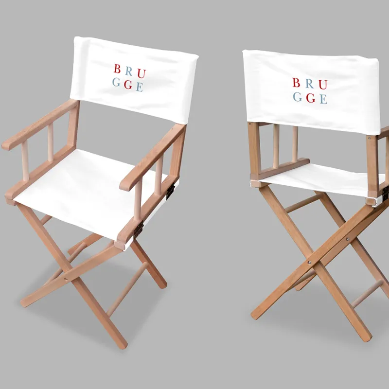 Director's chair with branding