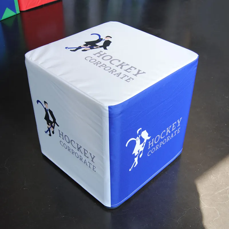 Sitting cube with unique folding system