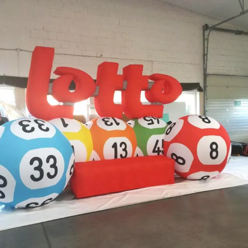 Inflatable vorm Lotto met ballen, opblaasbare structuur op maat