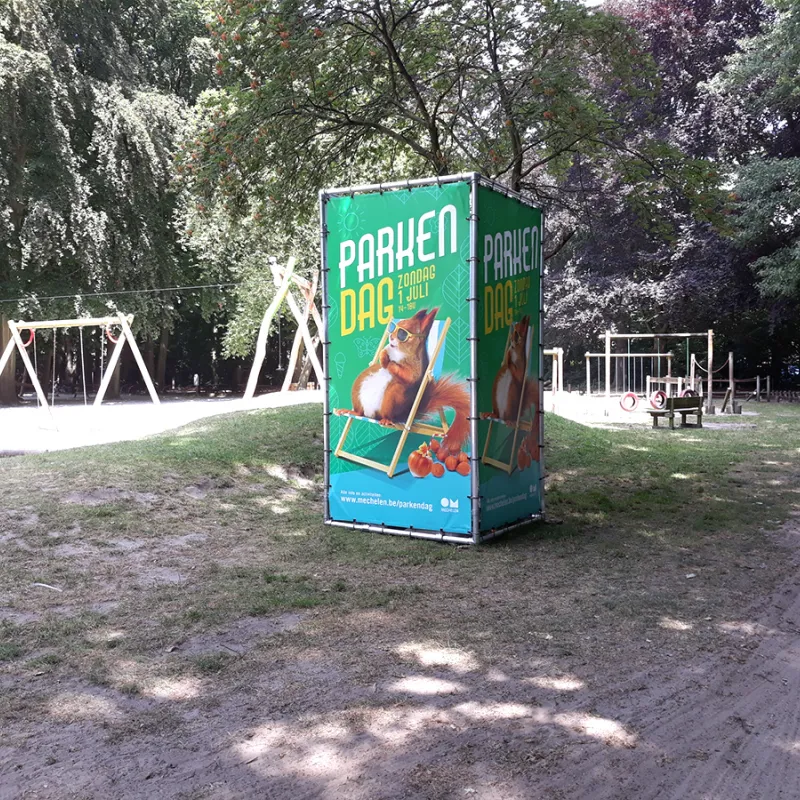 mobiele toren spandoeken