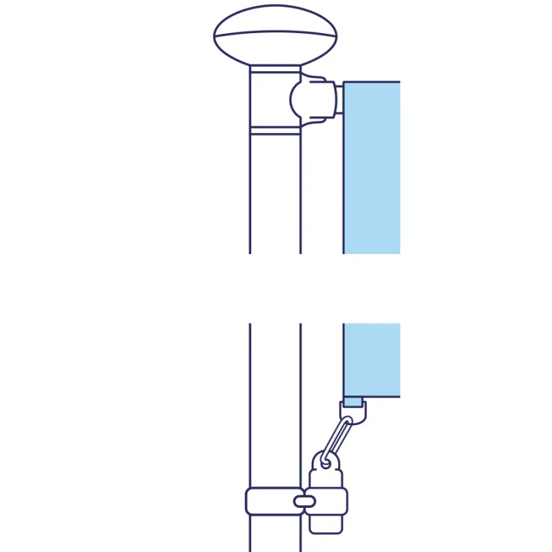 Mât avec potence tournante