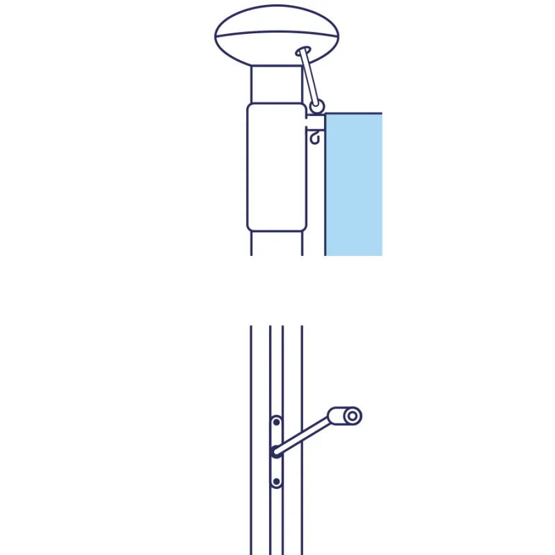Flagpole with hoistable gallow system with winch