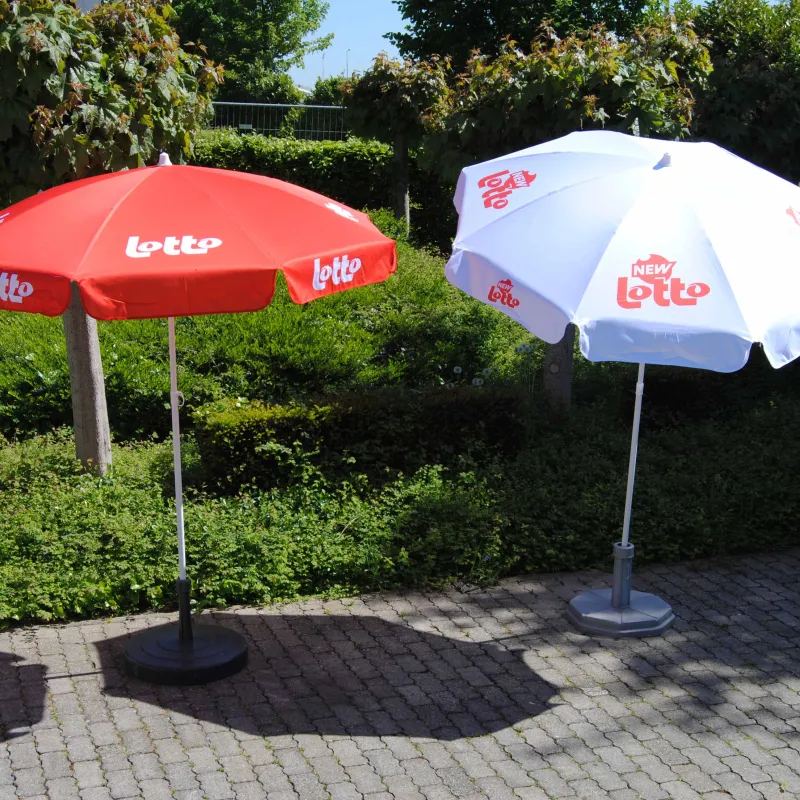 bedrukte parasol event en horeca