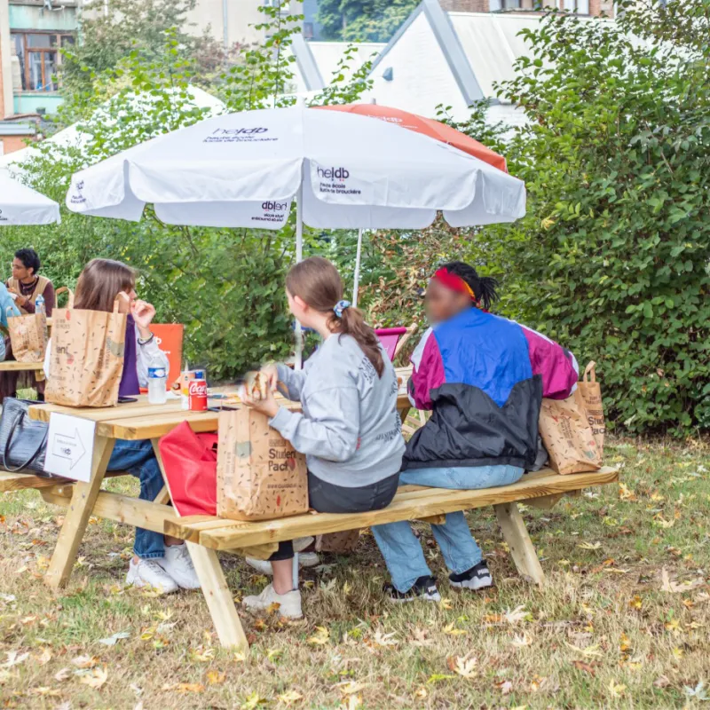 bedrukte parasol event en horeca
