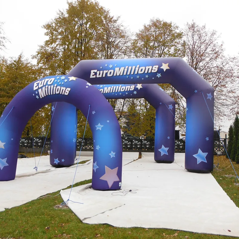 start finish publiboog bedrukt gebrand met eigen logo