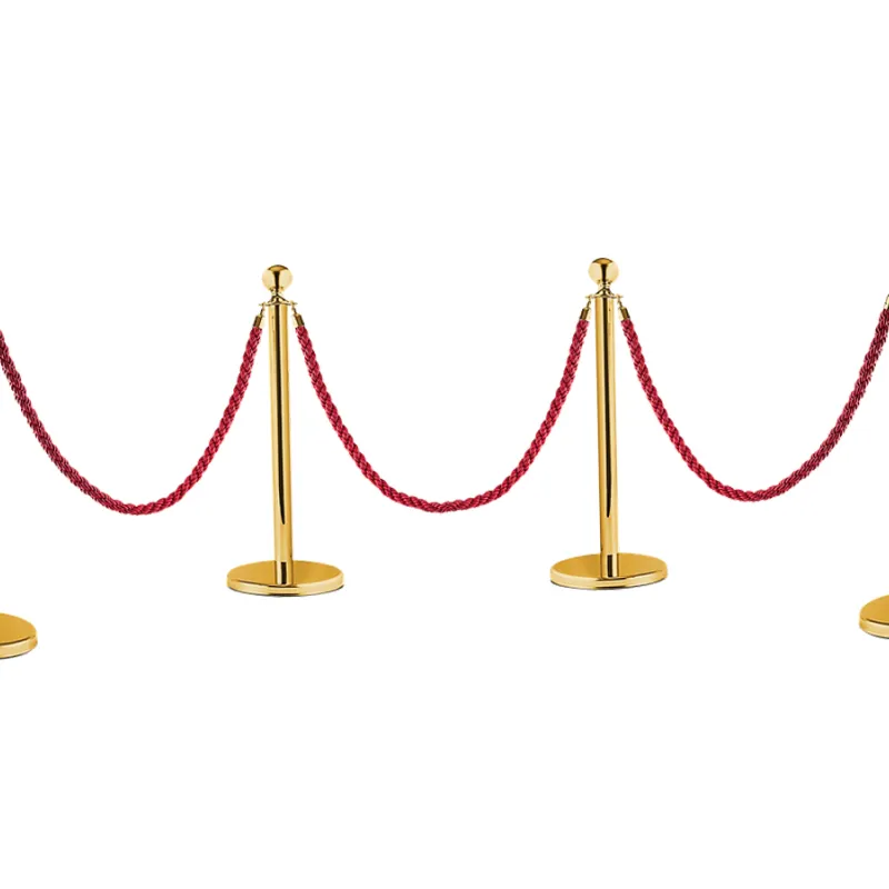 Poteau de Guidage dorée avec Corde