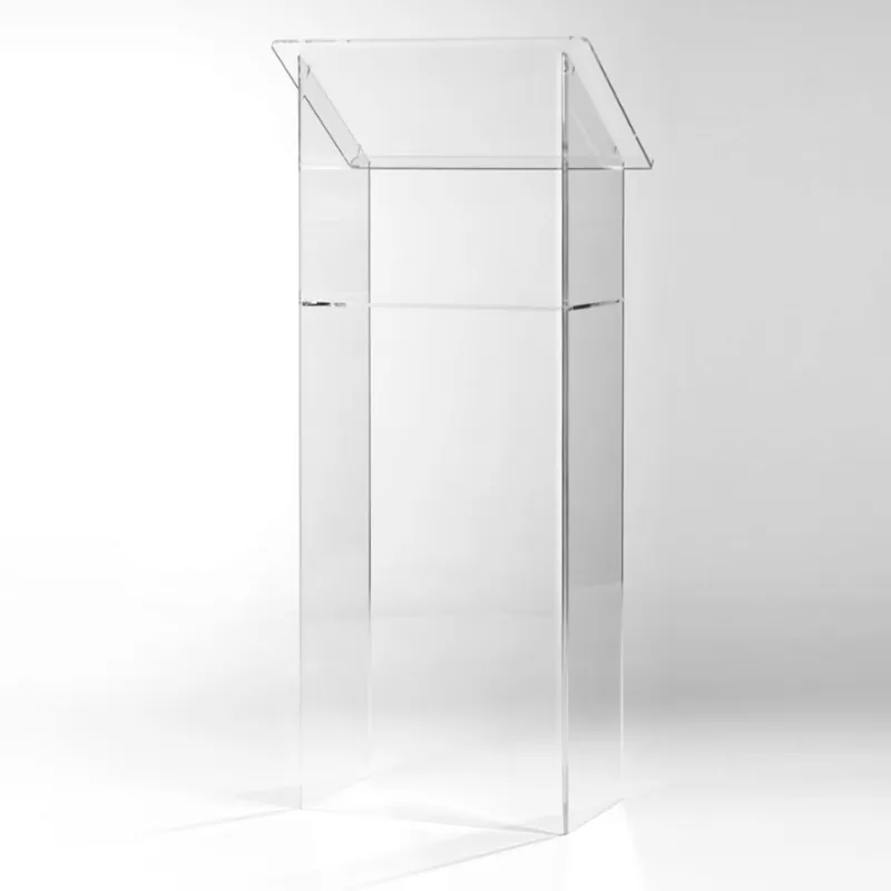 Dit spreekgestoelte, prestigieus - stabiel - stevig,  is een perfect alternatief voor de klassieke houten pupiter.