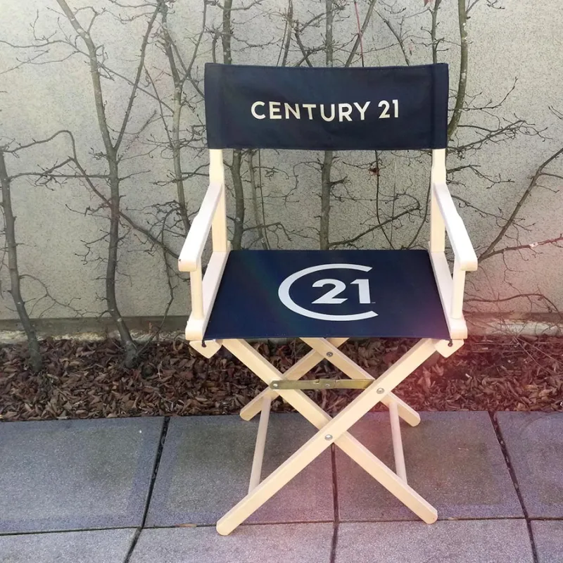 Director's chair with branding