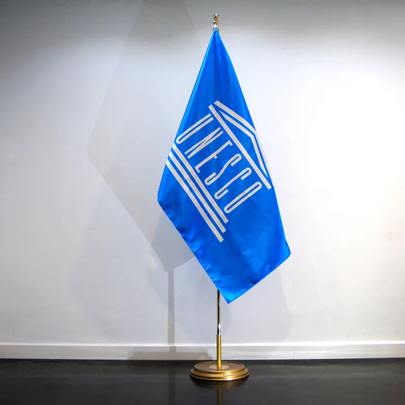 protocol flags Doublesided satin indoorflag Unesco
