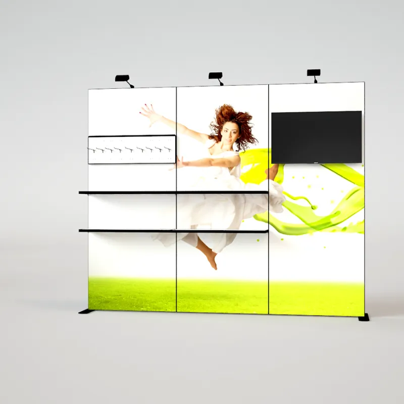 Texframe Pro met legplanken, TV houder en Led verlichting