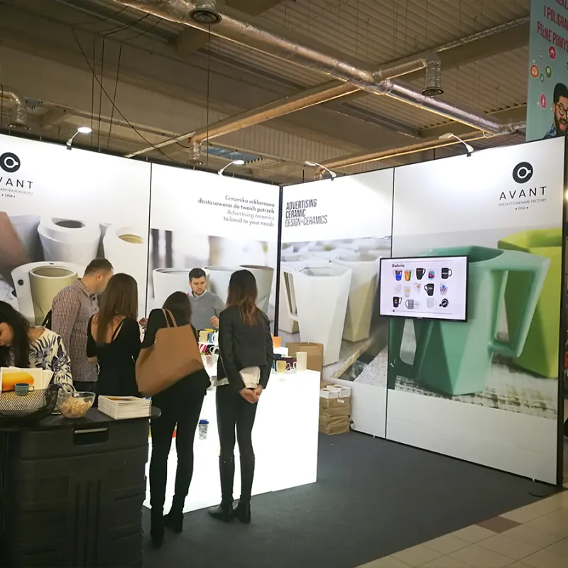 Beursstand Texframe Pro + counter voor Securitas
