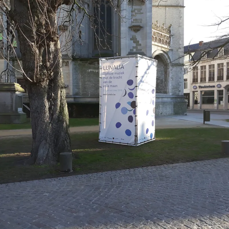 mobiele toren spandoeken