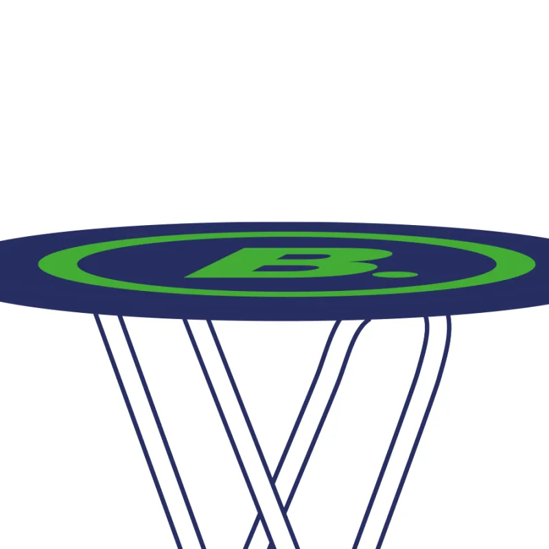 Tafelbladhoes voor statafel met logo