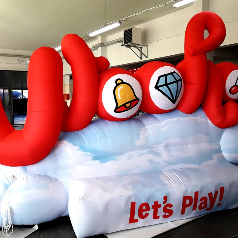 Inflatable vorm Lotto met ballen, opblaasbare structuur op maat