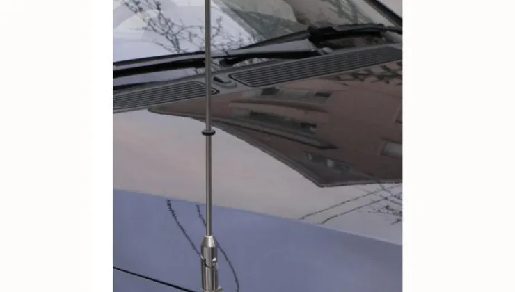 car flag pole for diplomatic use with screw