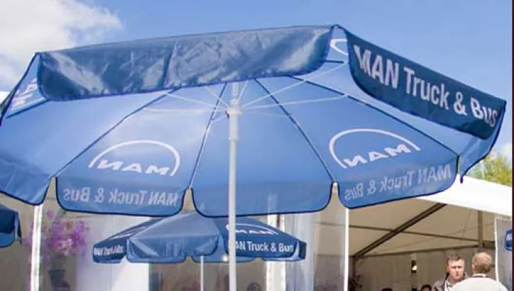 bedrukte parasol event en horeca