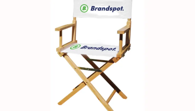 Regisseursstoel met branding Brandspot