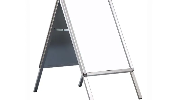 Stoepbord A frame, een dubbelzijdig reclamebord, ideaal voor professionele presentatie van informatie, posters