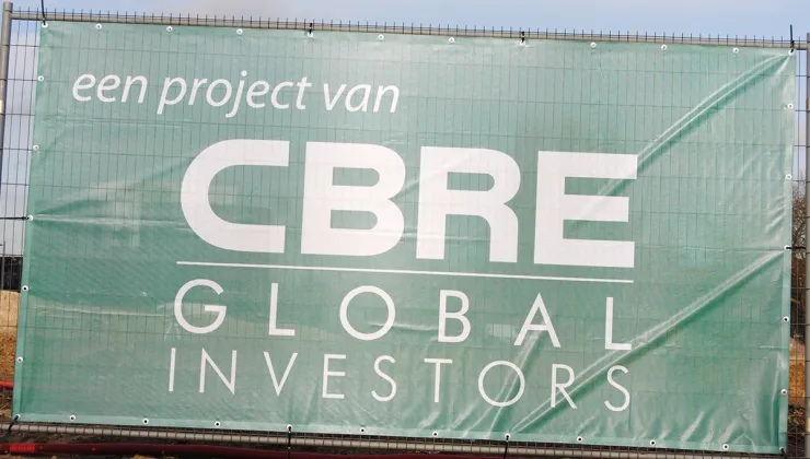 heras banner for construction signage publicity