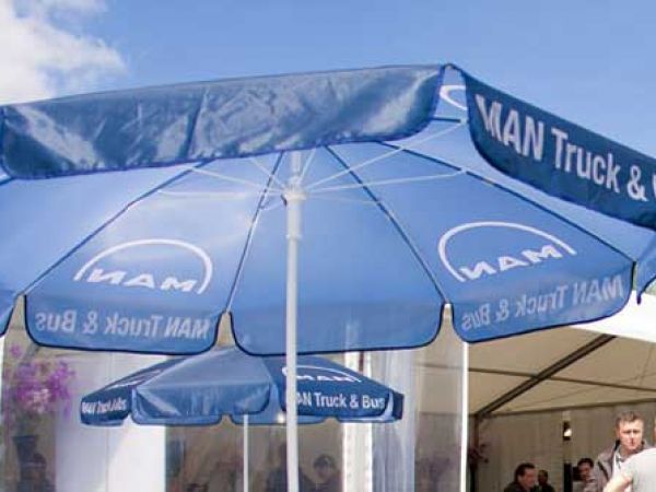 sunshade Mega and promo with printing