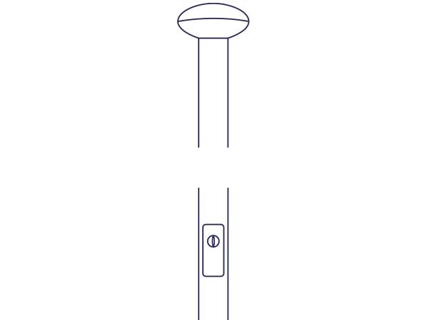 Mast met antidiefstalsysteem