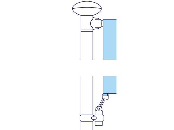 Flagpole with gallow system