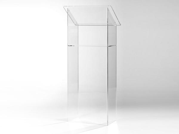 The modern design lectern stand with transparent construction