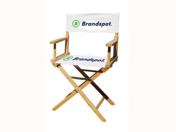 Director's chair with branding