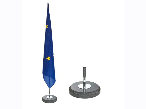 Indoor flagpole with base in Marble