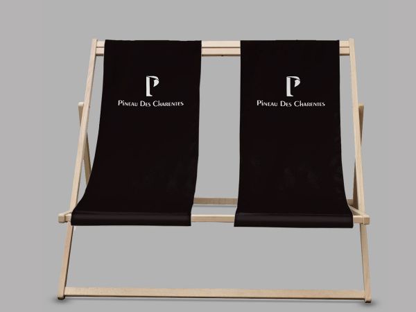 customized Deck Chair with printed logo duo 