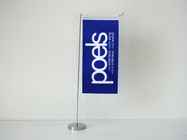 Tablebanner doublesided with logo Poels