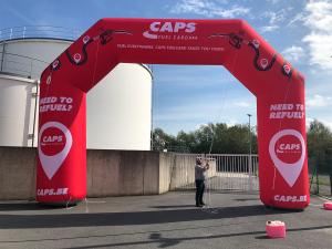 start finish publiboog bedrukt gebrand met eigen logo