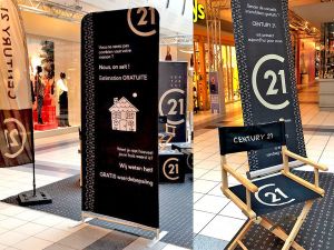 De Flexwall stand up alternatief voor roll up of pop up banner.