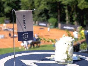 Dubbelzijdige tafelbanner  voor Century 21