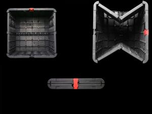 Sitting cube with unique folding system