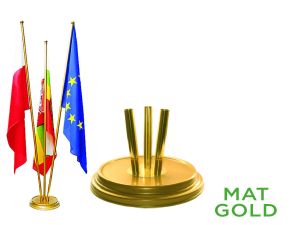 mât intérieur protocolaire diplomatique drapeaux