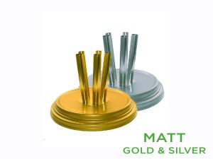 Indoor flagpole diplomatic : zilver of goud kleur matt 5 masten