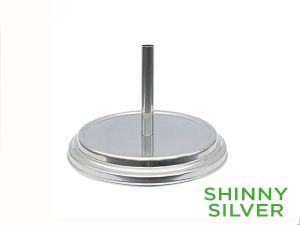 vlaggenmast diplomatic - basis : zilverkleurig 