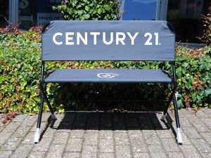 Opvouwbare zitbank, Easy Bench, met bedrukking voor Century 21