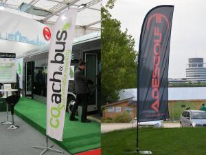  bedrukte event flags of beachvlaggen met logo event