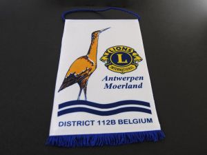 Fanion Service Club Lions Club Antwerpen Moerland