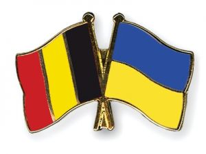 double crossed pin Belgium Ukraine