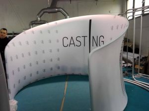 De Flexwall is de nieuwste generatie beurswanden met meesterlijk bedrukte textieldoeken in een slim aluminium profiel. 