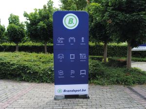 De Flexwall stand up alternatief voor roll up of pop up banner.