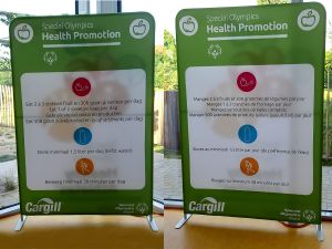 De Flexwall stand up alternatief voor roll up of pop up banner.