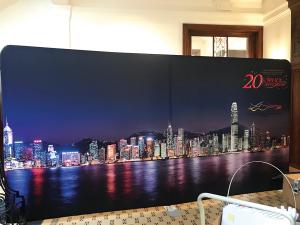 De Flexwall, mobiele beurswand, bedrukte textielwand