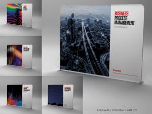 De Flexwall is de nieuwste generatie beurswanden met meesterlijk bedrukte textieldoeken in een slim aluminium profiel. 